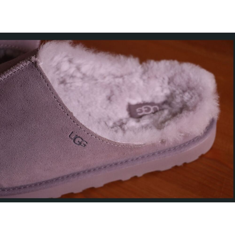 UGG Faux Fur Slide Slippers Light Purple Womens 6 7 Cozy - Picture 7 of 8